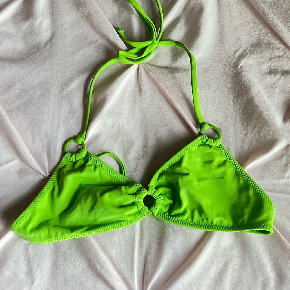 LA hearts Pacsun Green triangle bikini top size xs